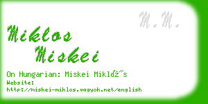 miklos miskei business card